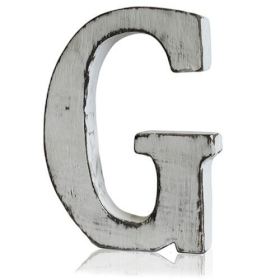 4x Shabby Chic Lettera - G (4)