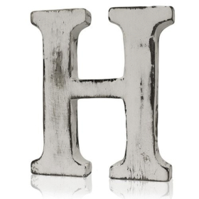 4x Shabby Chic Lettera - H (4)