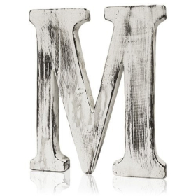 4x Shabby Chic Lettera - M (4)