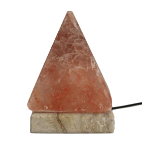 Lampada di sale USB a piramide - 9 cm (bianca)