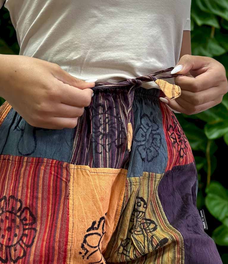 Grossista B2B Pantaloni Mushroom con Stampa a Blocchi 