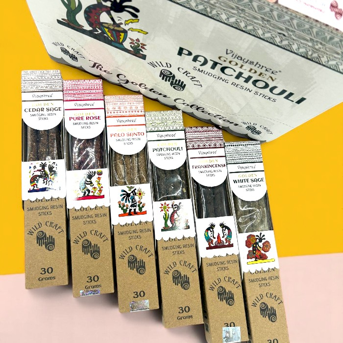 Grossista B2B di Resine su Bastoncino per Smudging Golden