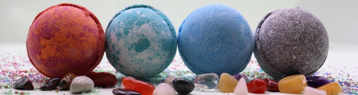 Grossista B2B Frizzanti da Bagno Elementali con Pietre Semipreziose - Senza Etichetta