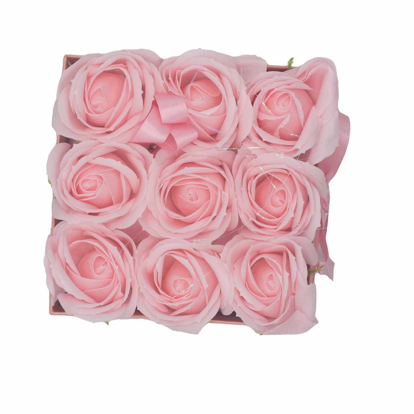 Bouquet di Fiori di Sapone - 9 Rose Rosa - Quadrato - AWGifts Italia - il  tuo grossista di articoli da regalo che parla Italiano